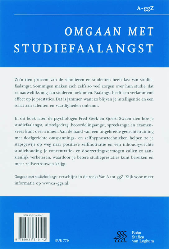 Achterkant van Omgaan met studiefaalangst