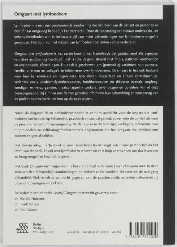 Achterkant van Omgaan met lymfoedeem