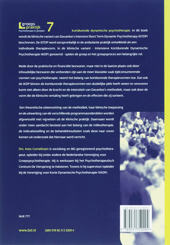Achterkant van Kortdurende dynamische psychotherapie
