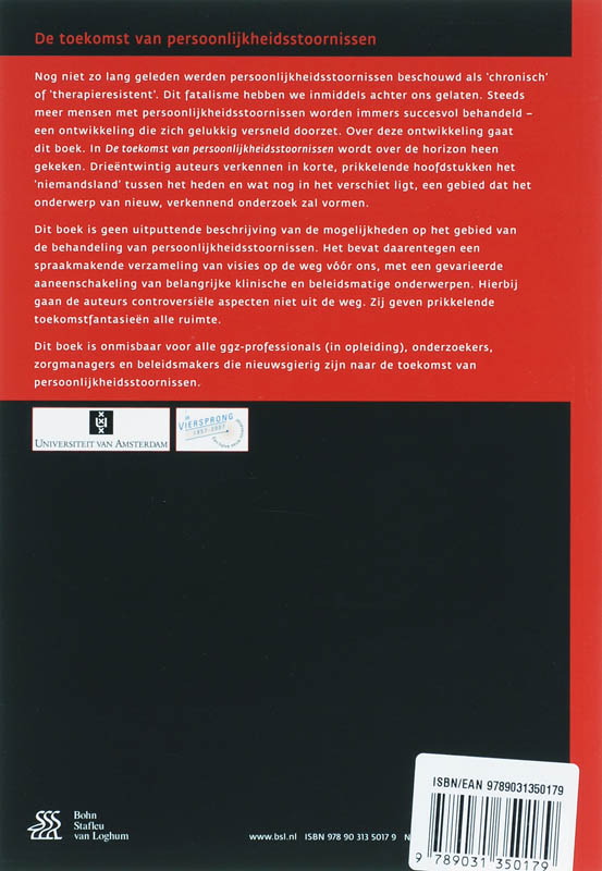 Achterkant van De toekomst van persoonlijkheidsstoornissen