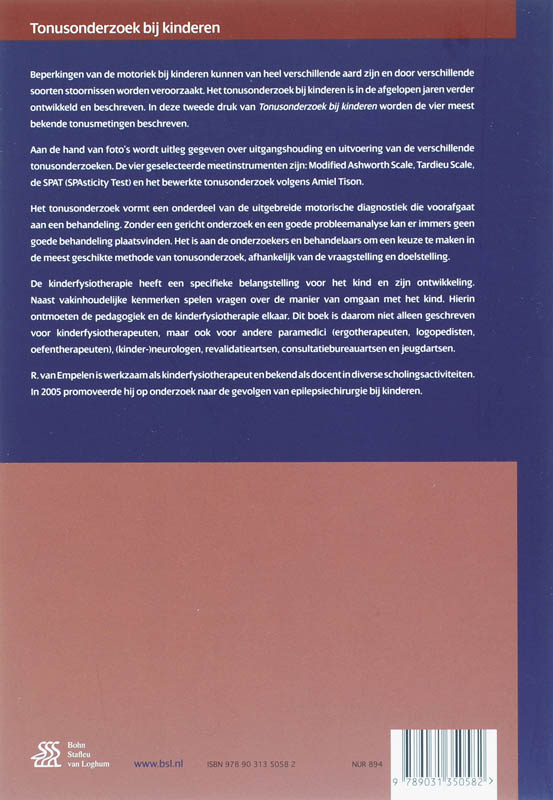 Achterkant van Tonusonderzoek bij kinderen