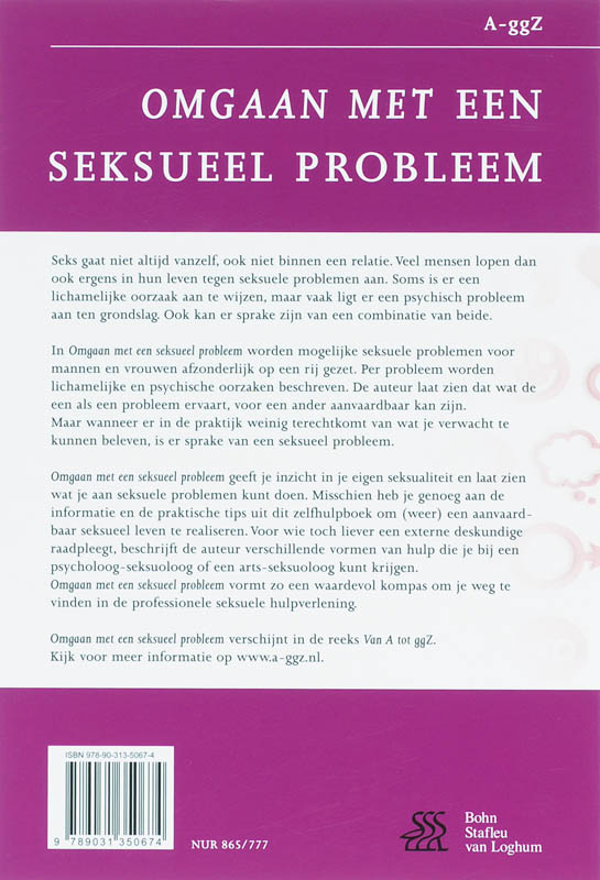 Achterkant van Omgaan met een seksueel probleem