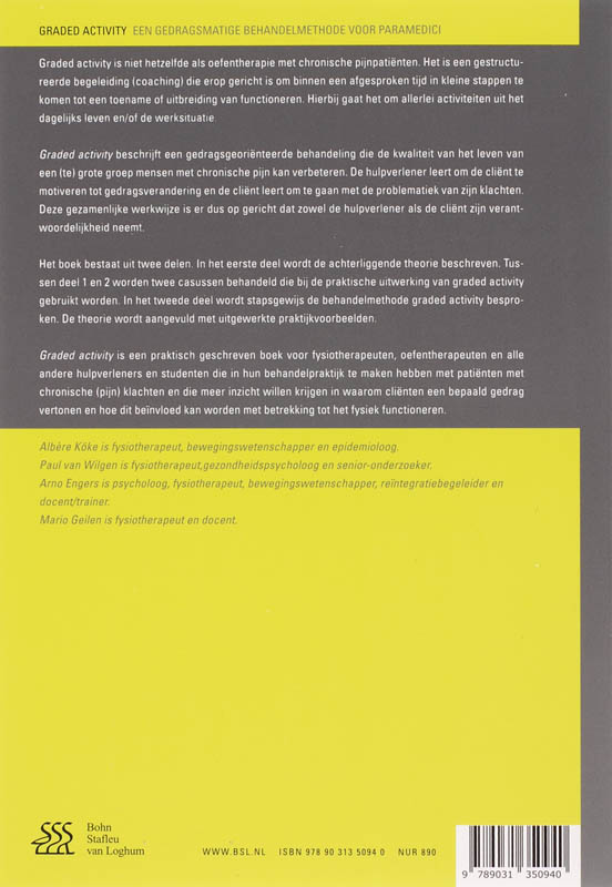 Achterkant van Graded activity