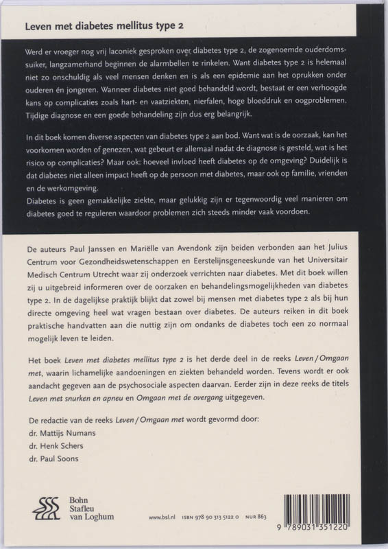 Achterkant van Leven met diabetes mellitus type 2