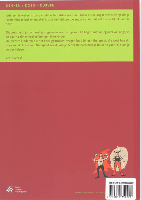 Achterkant van werkboek voor kinderen