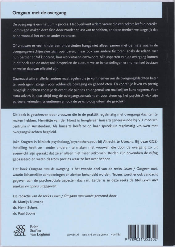 Achterkant van Omgaan met de overgang