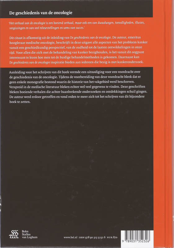 Achterkant van Geschiedenis van de oncologie