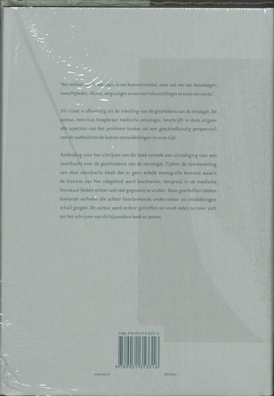 Achterkant van De geschiedenis van de oncologie