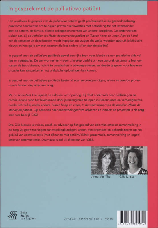 Achterkant van In gesprek met de palliatieve patiënt