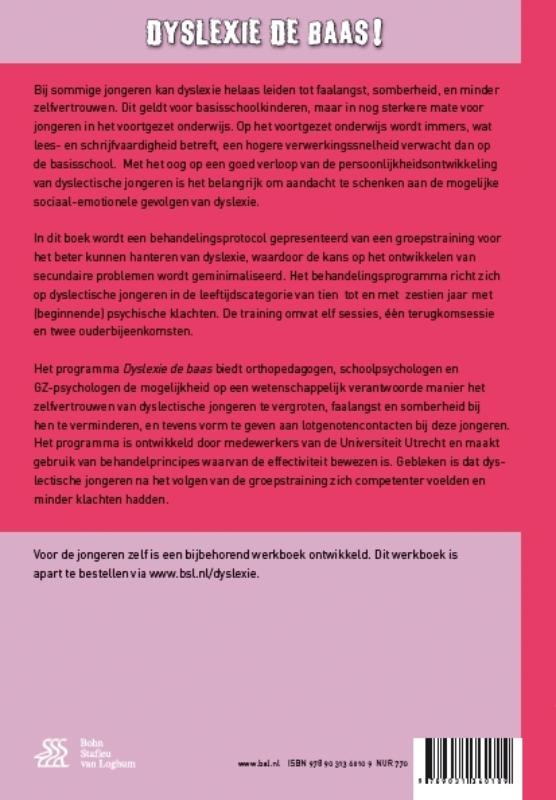 Achterkant van Dyslexie de baas