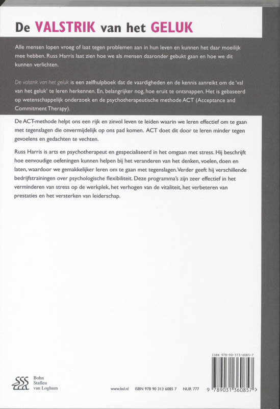 Achterkant van De valstrik van het geluk