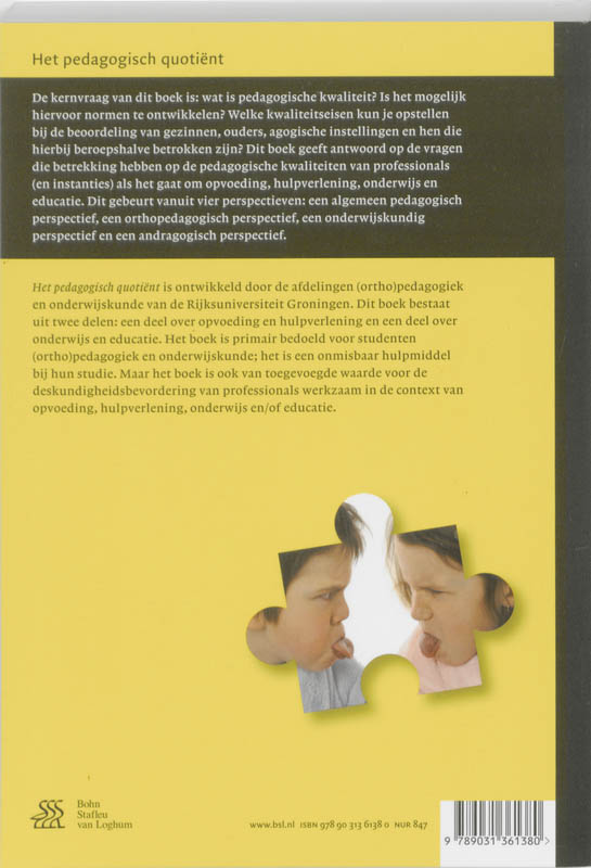Achterkant van Het pedagogisch quotiënt