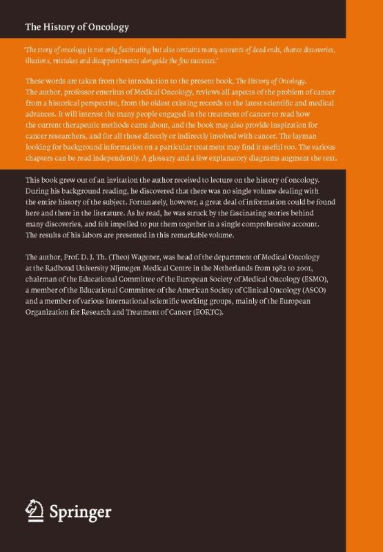 Achterkant van The history of oncology