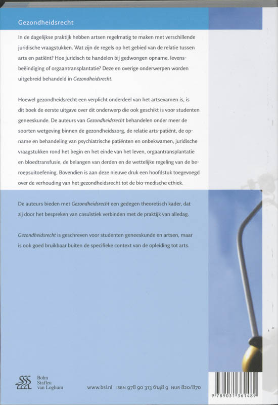 Achterkant van Gezondheidsrecht