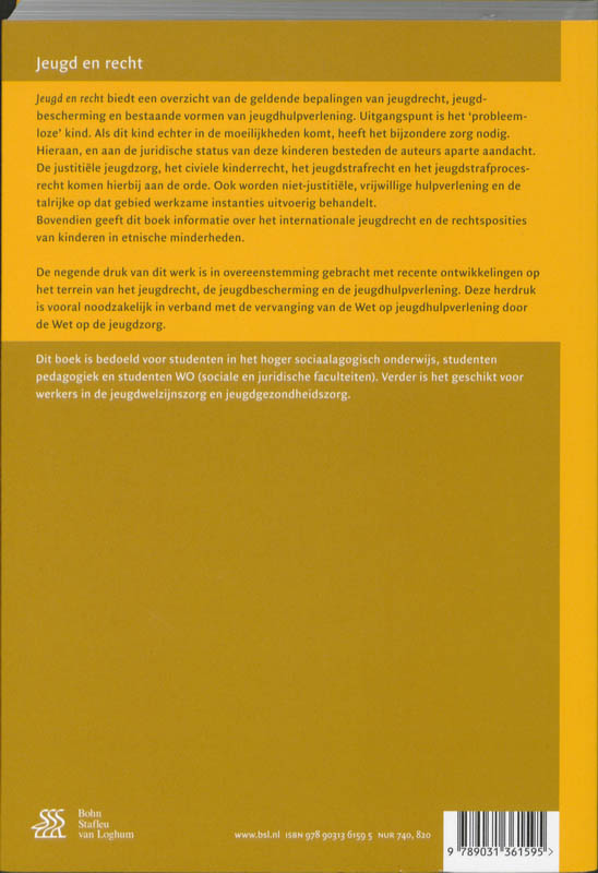 Achterkant van Jeugd en recht