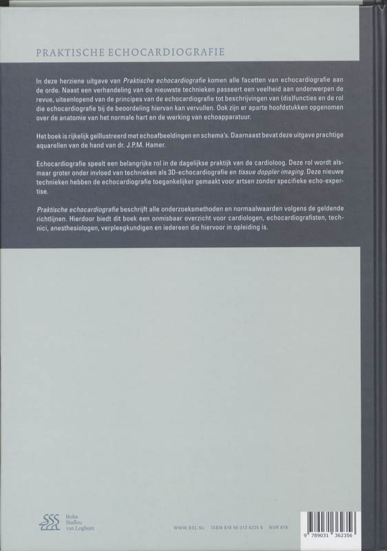 Achterkant van Praktische echocardiografie