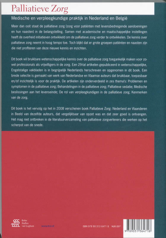 Achterkant van Palliatieve Zorg