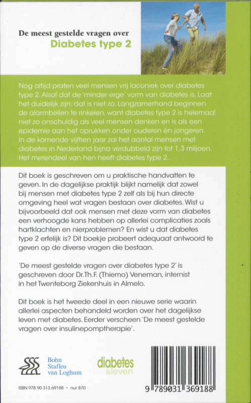 Achterkant van De meest gestelde vragen over: diabetes type 2