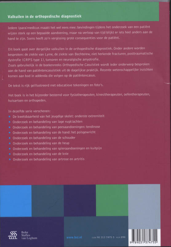 Achterkant van Valkuilen in orthopedische diagnostiek