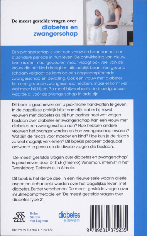 Achterkant van De meest gestelde vragen over diabetes en zwangerschap