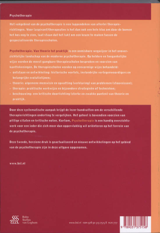 Achterkant van Psychotherapie