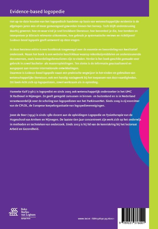 Achterkant van Evidence-based logopedie
