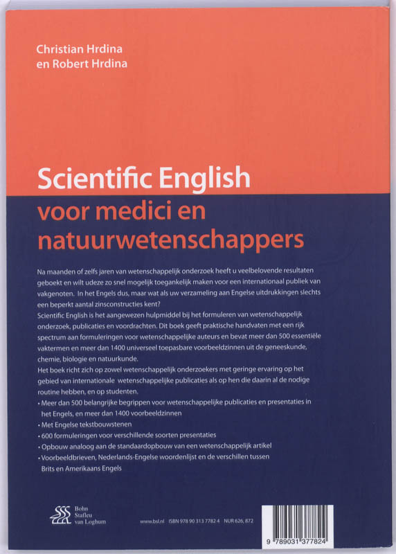 Achterkant van Scientific English