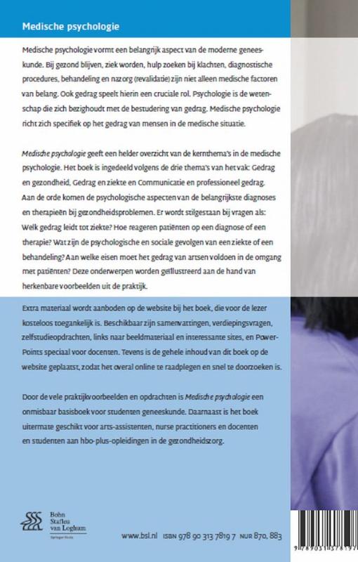 Achterkant van Medische psychologie