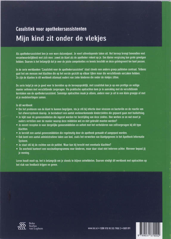 Achterkant van Mijn kind zit onder de vlekjes