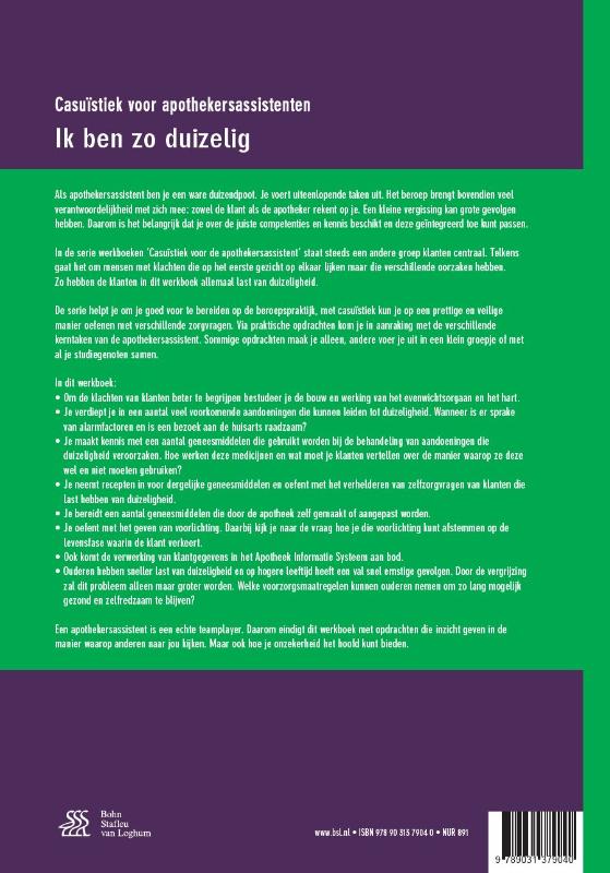 Achterkant van Ik ben zo duizelig