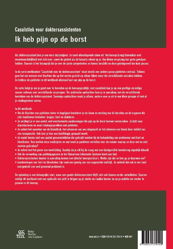 Achterkant van Ik heb pijn op de borst
