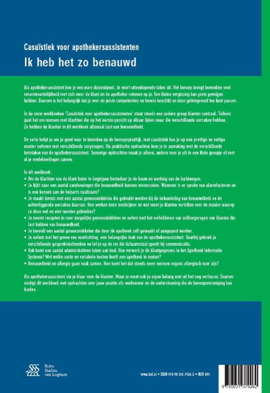 Achterkant van Casuïstiek voor apothekersassistenten
