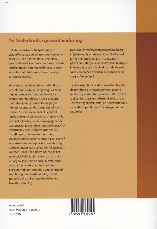 Achterkant van De Nederlandse gezondheidszorg