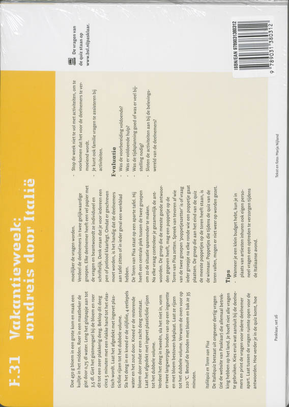 Achterkant van Pasklaar Activiteitenkaarten set 26