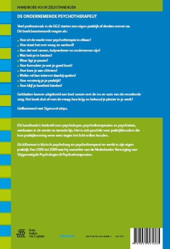 Achterkant van De ondernemende psychotherapeut