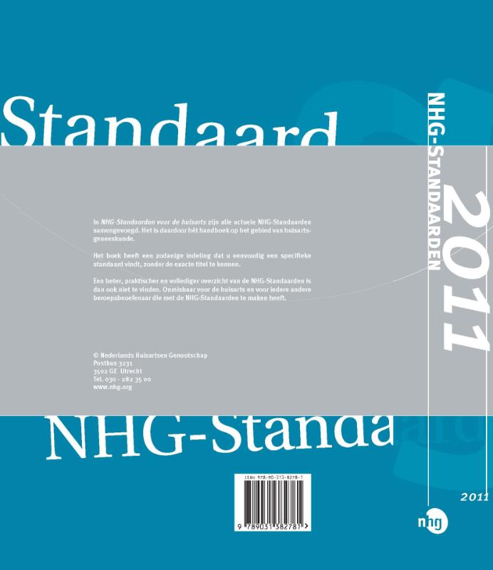 Achterkant van NHG Standaarden voor de huisarts 2011