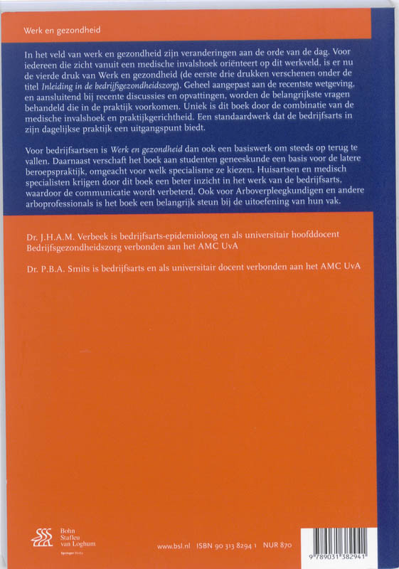 Achterkant van Werk en gezondheid