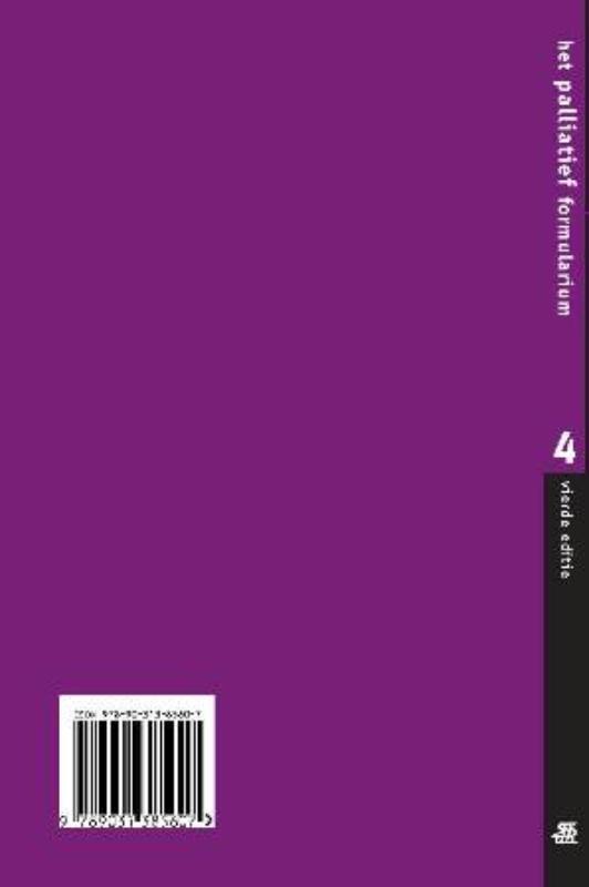 Achterkant van Het palliatief formularium
