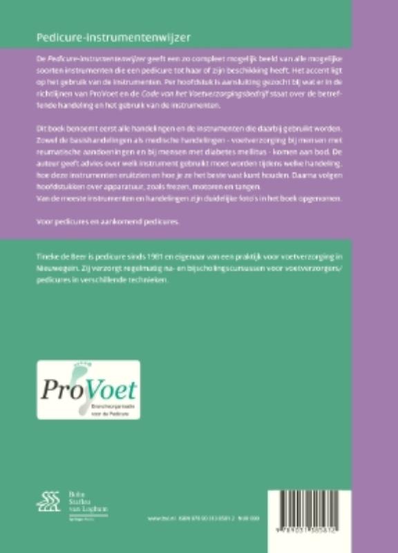 Achterkant van Pedicure-instrumentenwijzer