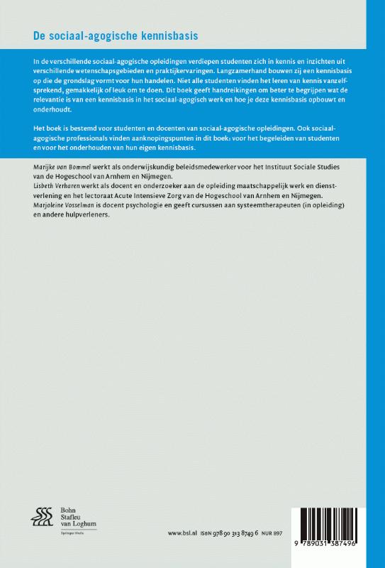 Achterkant van De sociaal-agogische kennisbasis
