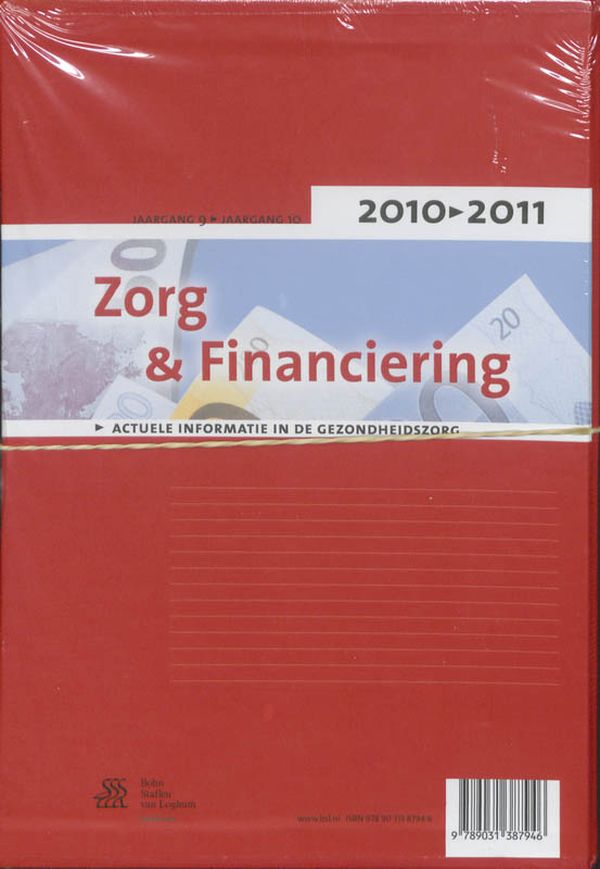 Achterkant van Zorg & financiering register + opbergbox