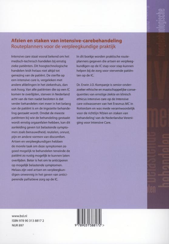Achterkant van Afzien en staken van intensive-carebehandeling