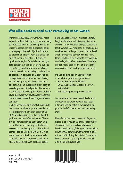 Achterkant van Wat elke professional over verslaving moet weten