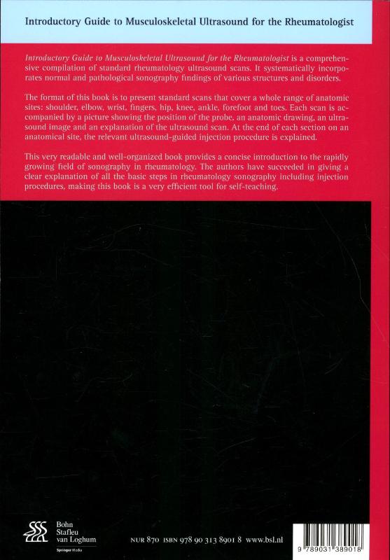 Achterkant van Introductory guide to musculoskeletal ultrasound for the rheumatologist