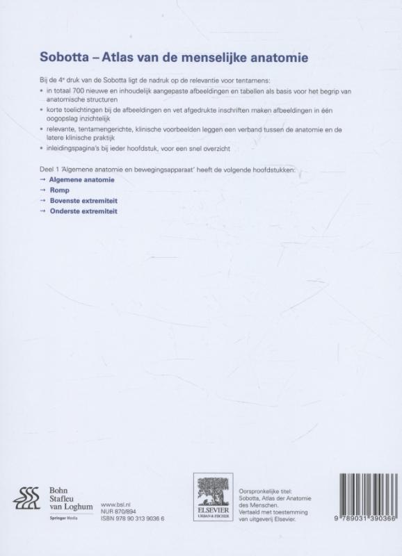 Achterkant van 1 Algemene anatomie en bewegingsapparaat