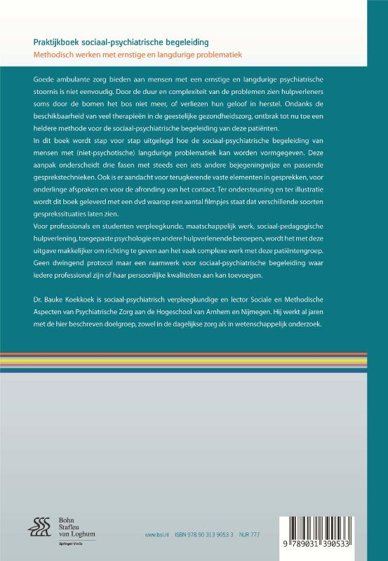 Achterkant van Praktijkboek sociaal-psychiatrische begeleiding