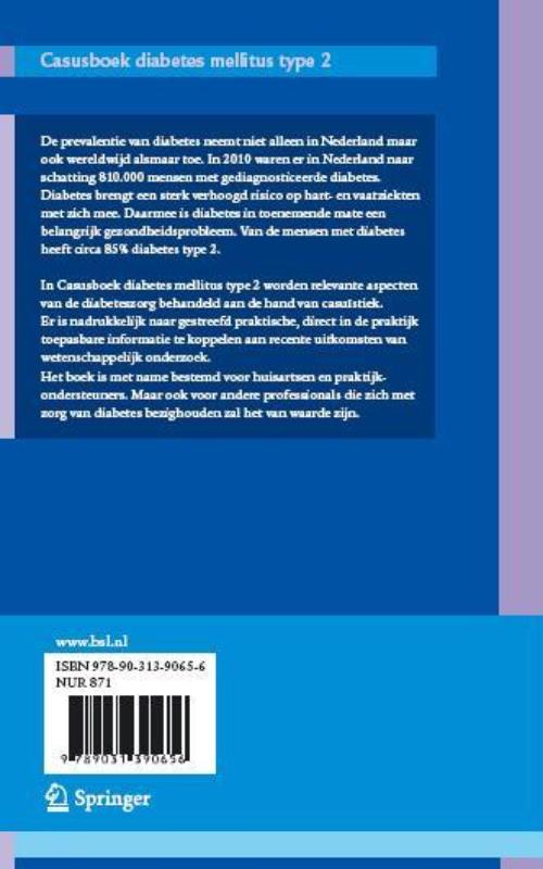 Achterkant van Casusboek diabetes mellitus type 2