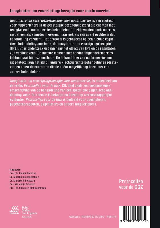 Achterkant van Imaginatie- en rescriptingtherapie van nachtmerries