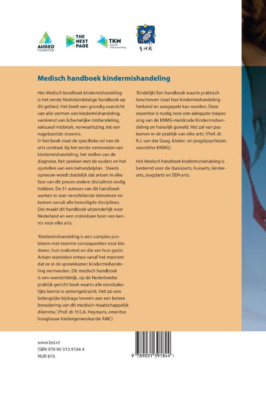Achterkant van Medisch handboek kindermishandeling