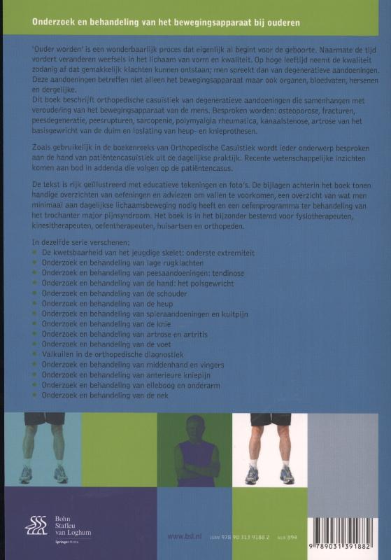 Achterkant van Onderzoek en behandeling van het bewegingsapparaat bij ouderen